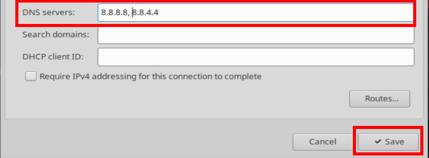 Configurare server DNS Xubuntu