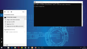 Screenshot di come aprire il prompt dei comandi Windows 10
